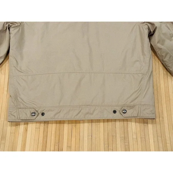 Polo Ralph Lauren Jacket Coat Men’s Size XL XLarge Beige Hidden Hood Zip Pockets